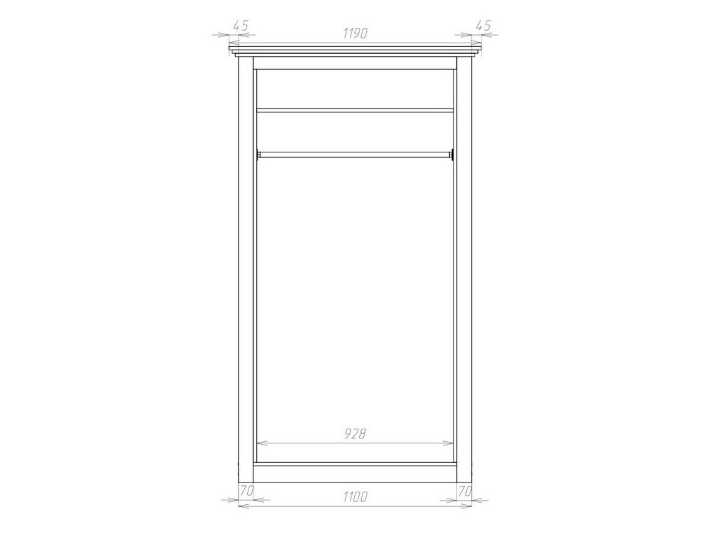 Шкаф распашной Классика Люкс-2.6 МДФ - фото 3