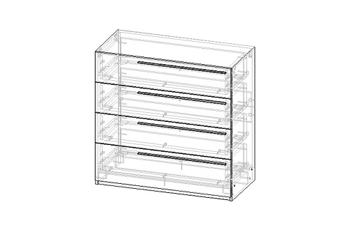 Комод Лорена Пакс-4 Дуб Табачный - фото 4