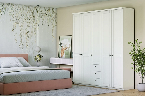 Шкаф распашной София РАХ-13 МДФ Белый - фото 1