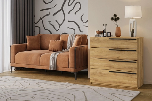 Комод Лорена Пакс-4 Дуб Золотистый - фото 1