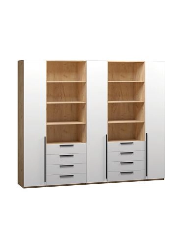 Шкаф распашной Хейсон-1 Белый Дуб Золотистый - фото 3