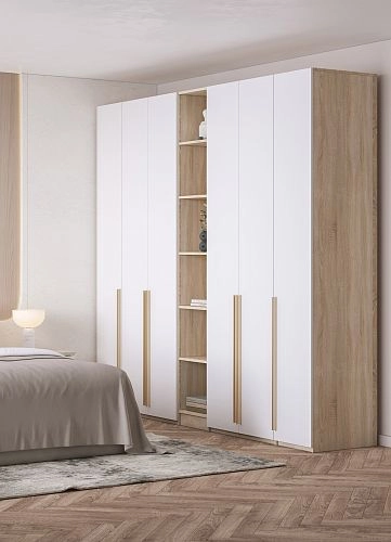 Шкаф распашной Хейсон-12 Белый Дуб Сонома - фото 2