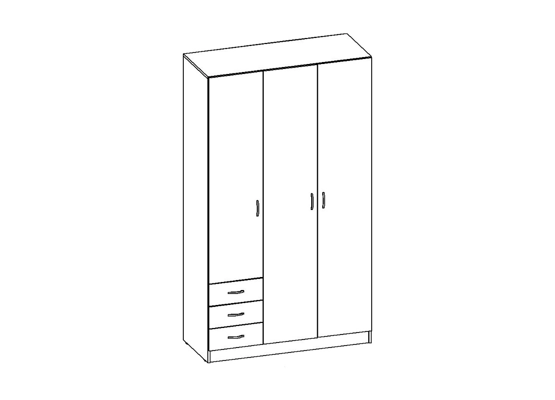 Шкаф распашной Рио-3.4 - фото 3