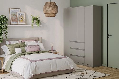 Шкаф распашной Стефани Мальм-4 Кашемир - фото 1