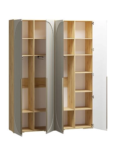 Шкаф распашной Брей-2 Кашемир/Дуб Золотистый - фото 3