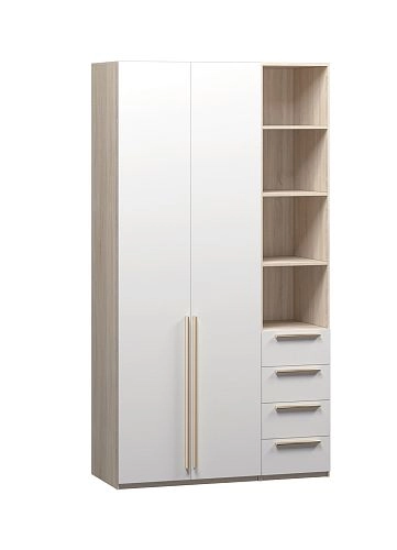 Шкаф распашной Хейсон-22 Белый Дуб Сонома - фото 3