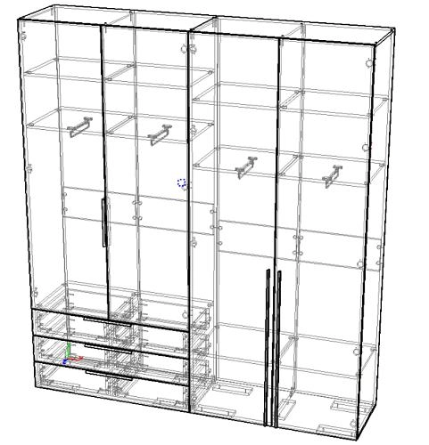 Шкаф распашной Мори-8 Черный - фото 3