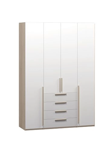 Шкаф распашной Хейсон-5 Белый Дуб Сонома - фото 3