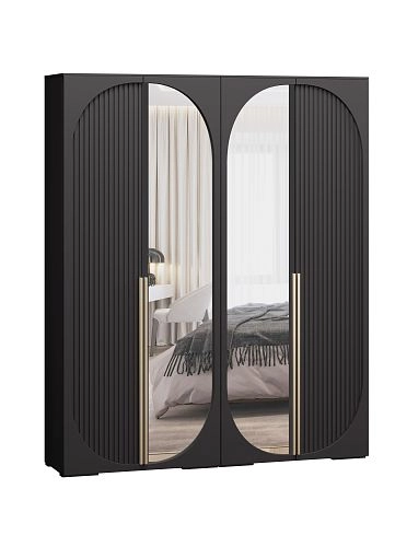 Шкаф распашной Брей-2.1 Черный - фото 2