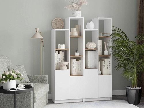 Стеллаж Оренсе-3 Белый - фото 1