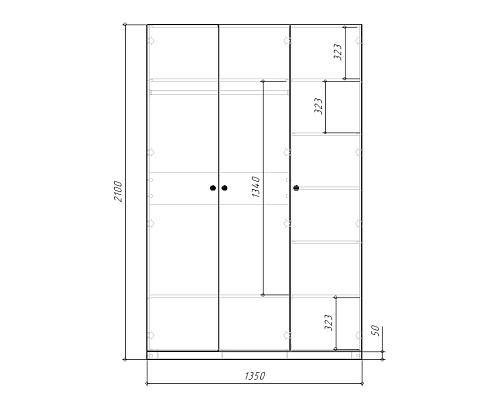 Шкаф распашной Стрекоза-3 Космея - фото 3