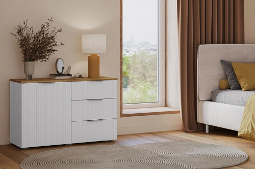 Комод Салерно 3 Белый - фото 1