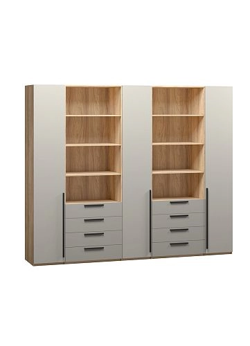 Шкаф распашной Хейсон-1 Кашемир Блэквуд Ячменный - фото 4