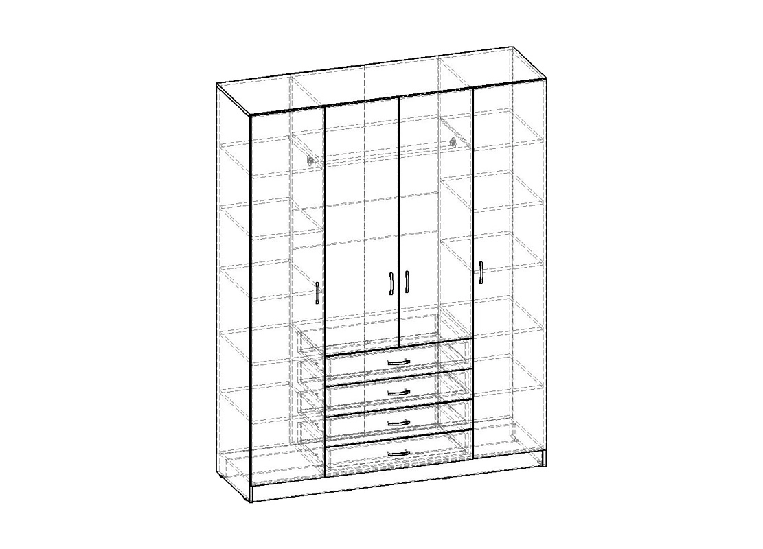 Шкаф распашной Рио-4.9 - фото 4