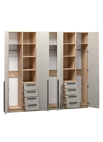 Шкаф распашной Хейсон-16 Кашемир Блэквуд Ячменный - фото 4