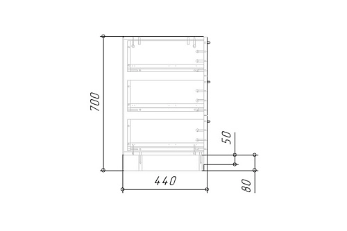 Комод Лорена Пакс-3 Графит - фото 6