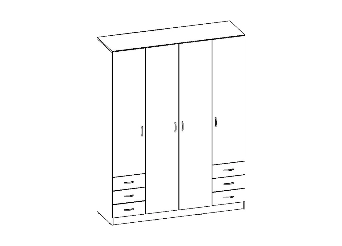 Шкаф распашной Рио-4.4 - фото 3