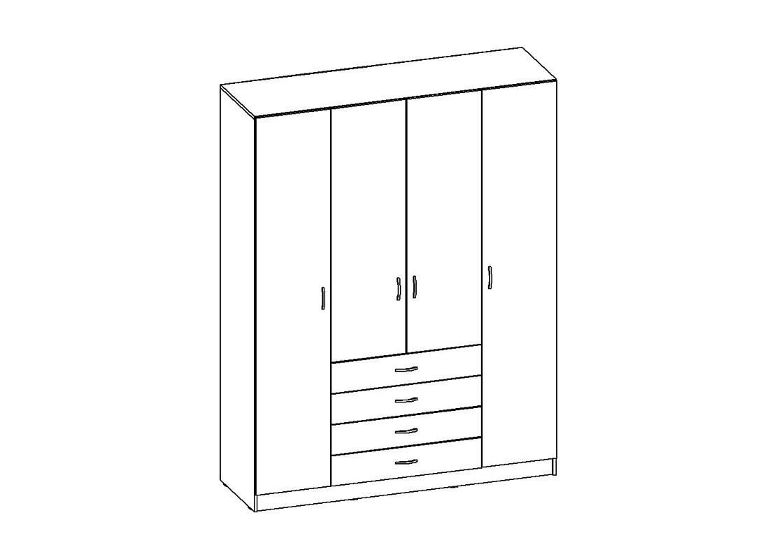 Шкаф распашной Рио-4.9 - фото 3