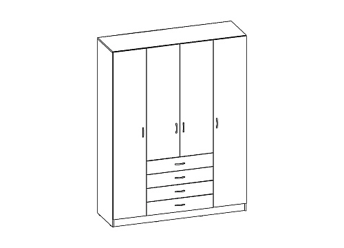 Шкаф распашной Рио-4.9 - фото 3