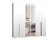 Шкаф распашной Солфорд 6 с зеркалами Белый