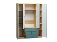 Шкаф распашной София РАХ-16 МДФ Аквамарин