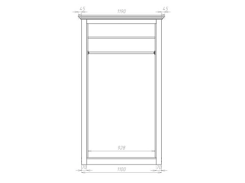 Шкаф распашной Классика Люкс-2.6 МДФ - фото 3