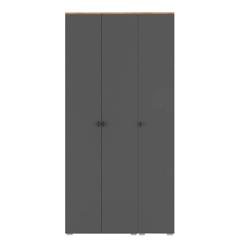 Шкаф распашной Квели 3 Графит - фото 4