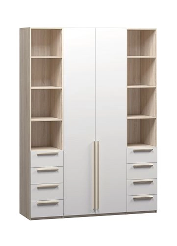 Шкаф распашной Хейсон-25 Белый Дуб Сонома - фото 3