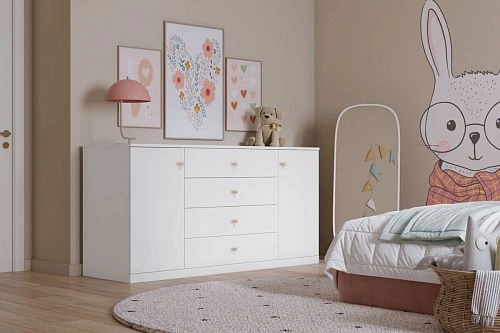 Комод Стрекоза-3 Белый - фото 1