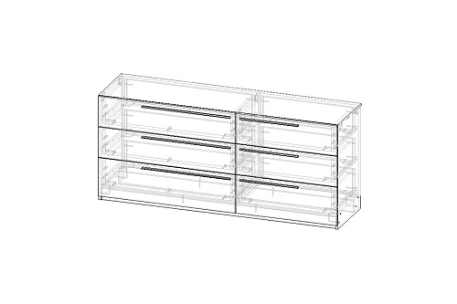 Комод Лорена Пакс-3 Графит - фото 4