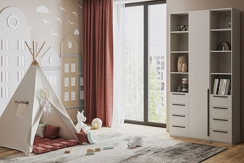 Шкаф распашной Хейсон-28 Кашемир Черный - фото 1