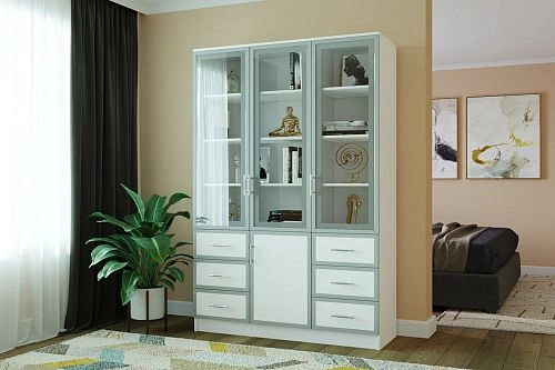 Книжный шкаф Альма-20 Белый - фото 1