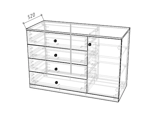 Комод Скарабей-2 Аквамарин - фото 2