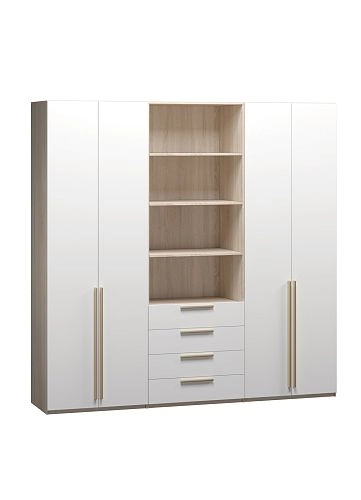 Шкаф распашной Хейсон-9 Белый Дуб Сонома - фото 3